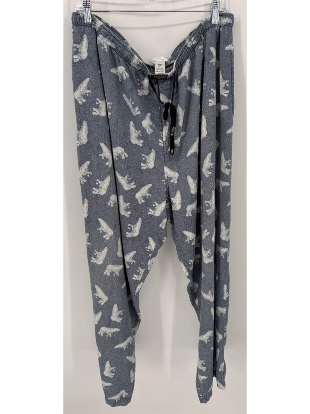Columbia Mens Polar Bear Print Blue Lounge Pants Size XL Relaxed Fit